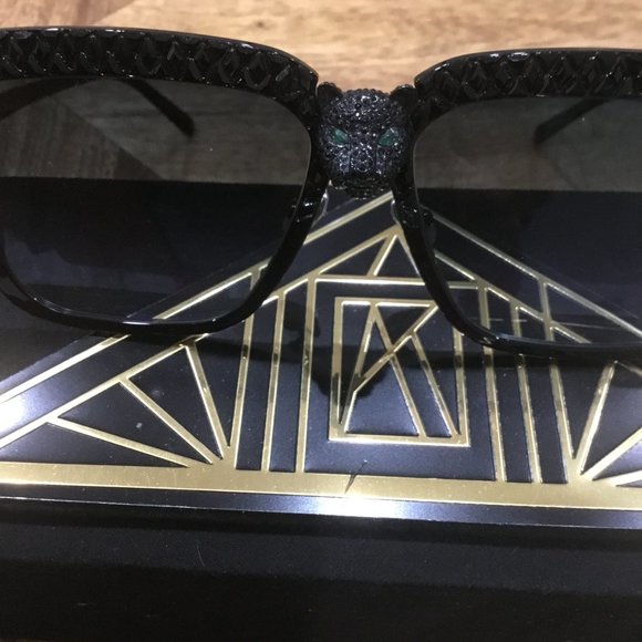 Anna-Karin Karlsson crystal Panther sunglasses New $3200.00 main image 4